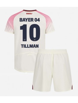 Bayer Leverkusen Malik Tillman #10 Replika Borta Kläder Barn 2025-26 Kortärmad (+ byxor)